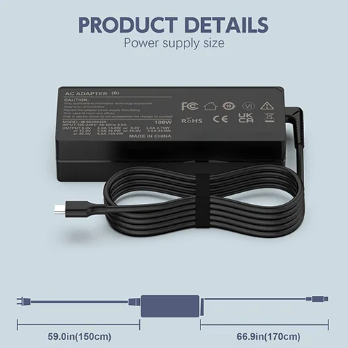 100W USB C Laptop Charger Suitable for MacBookA SUS Huawei HP Dell Samsung Chromebooks Toshiba USB-C Power Adapter - image 6