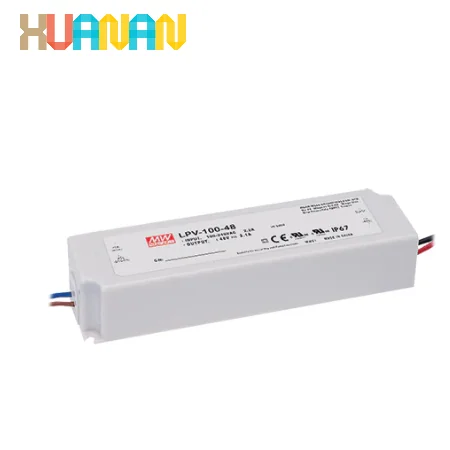MEAN WELL LPV-100-12 102W 12V LED Driver – IP67 Class II, Plastic Case