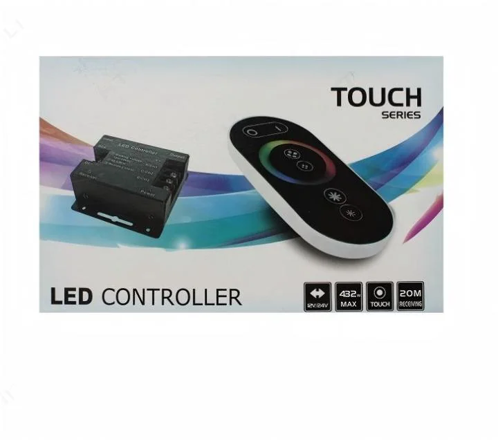 DC12-24V 18A RGB Wireless Touch Remote Controller – 432W, RF, 20M Range - image 4