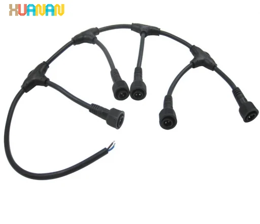 2pin 3pin 4pin LED Cable Joint Outdoor PVC material T Type Waterproof Plugs - image 2