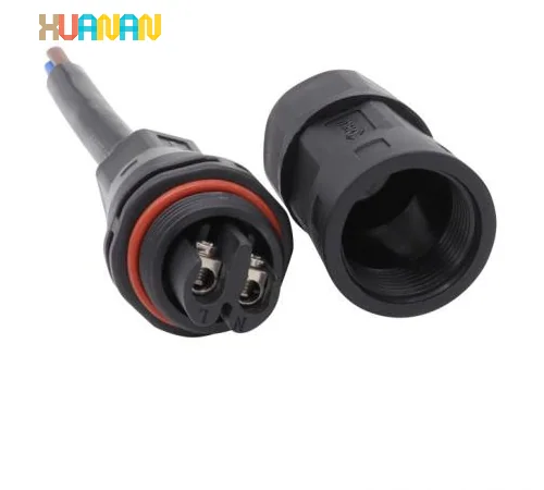 2pin 3pin 4pin M15 M16 M20 M21 M23 M25 Over Mold and Assembly L Shaped Waterproof Screw Fixing Connector - image 2