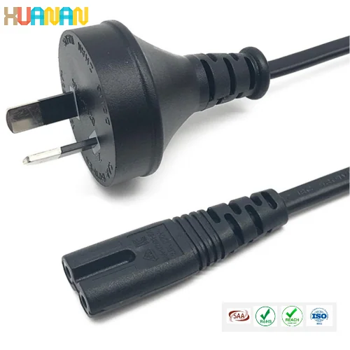 Australia AS3112 To C7 C13 Power Cord 2.5A 2pin 10A 3pin AC Plug
