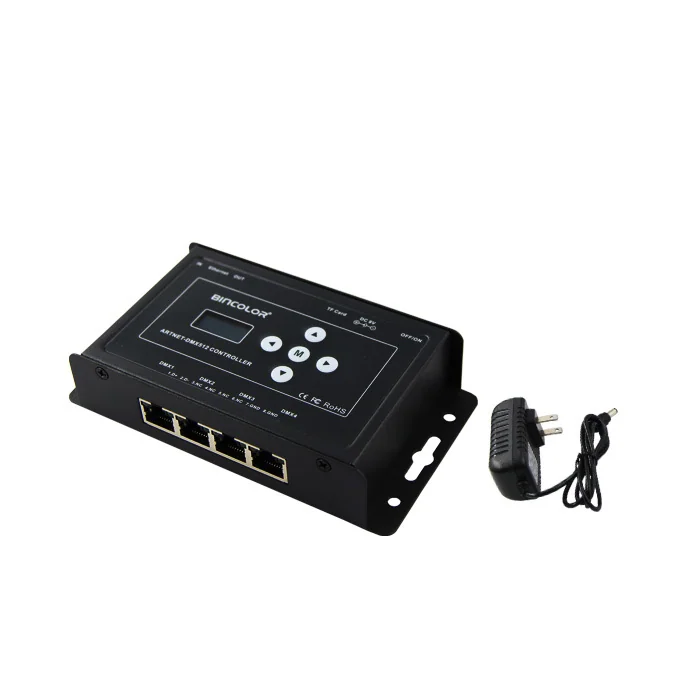 BC-DMX4 ArtNet-DMX512 Controller – 4 Port Ethernet to DMX Converter for Stage Lighting