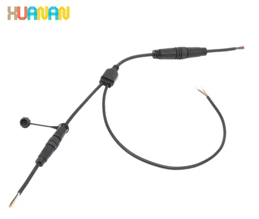 Customized Cable Y Type 1 To several ways Ip65 2pin 3pin 4pin Outdoor Power Cable Y Type PVC Waterproof Connector - image 4