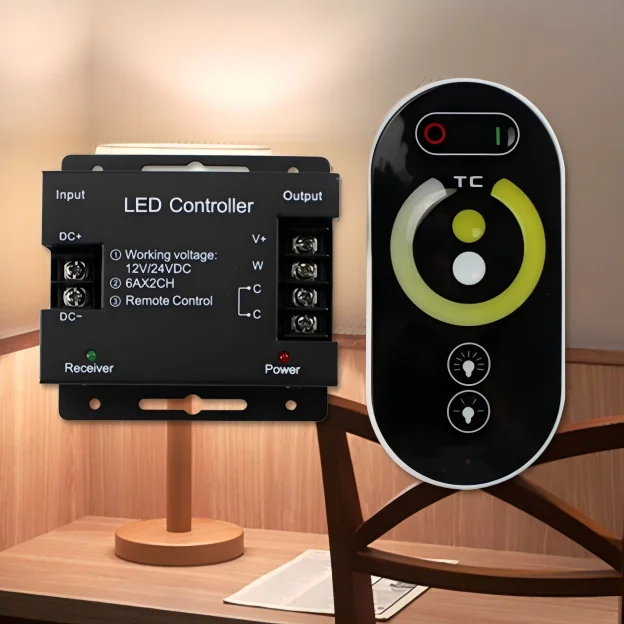 DC12-24V 12A Dual Color Touch Remote Dimmer Controller – CCT Dimming