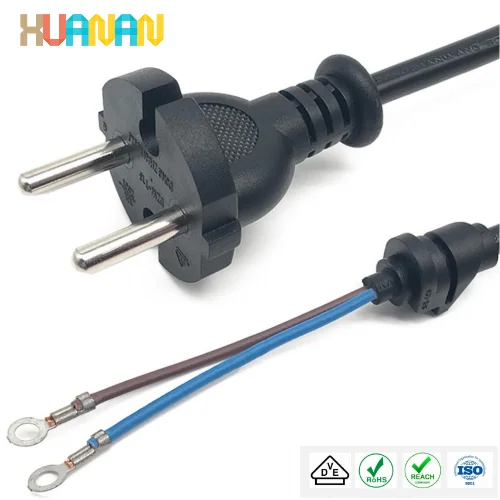 EU 2pin Straight To Open End Power Accessories , EU CEE7/16 CEE7/7 TO C7 C13 Power Cables - image 2