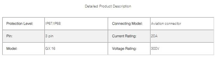 GX16 Underground 3Pin Waterproof Aviation Cables Connectors Waterproof Plugs - image 6