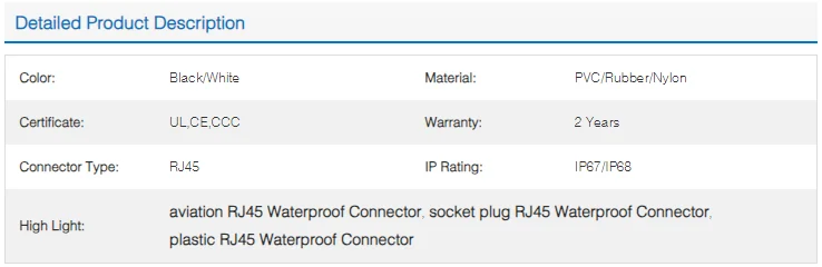 Industrial aviation plastic connector RJ45 Waterproof Connector socket plug type - image 6