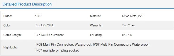 IP68 Multi Pin Connectors Waterproof T Type Screw Fit Assembly Cables - image 4