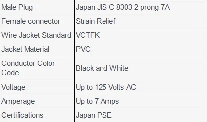 Japan JISC8303 To C7 C13 Power Cables AC Power Plug Power Accessories - image 6