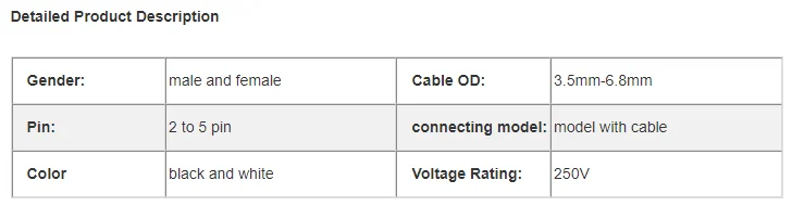 Low Voltage PVC 3PIN M15 Male And Female Connectors 24-26AWG Cables Waterproof Plugs - image 6