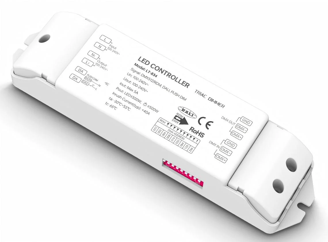 LT-834 LTECH DMX/DALI to TRIAC Phase-cut Dimming Module – 5A - image 2