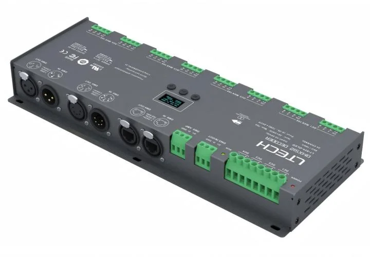 LT-924-OLED LTECH 24-Channel CV DMX/RDM Decoder – Up to 1728W Output