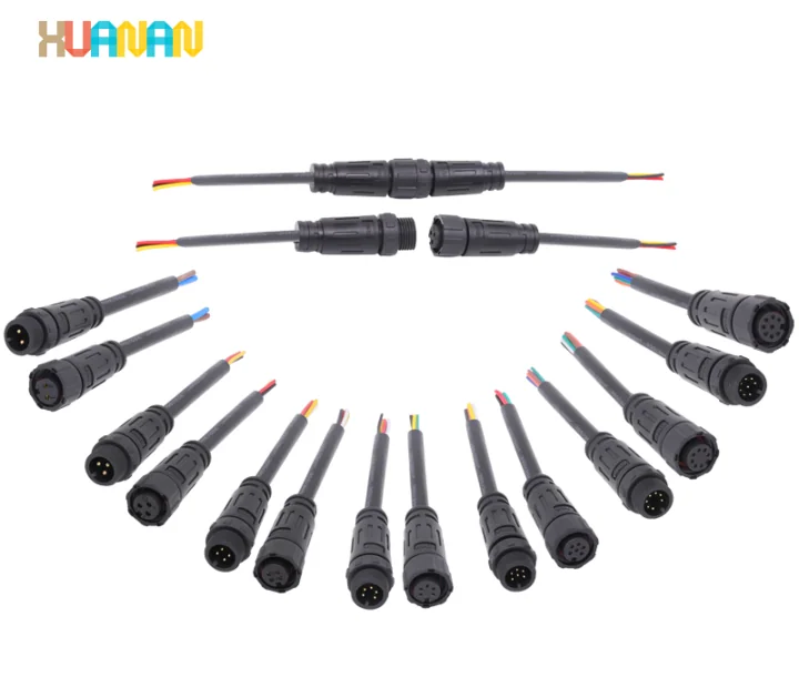 2Pin 3Pin 4Pin 5Pin 6Pin 7Pin 8Pin M12 Circular Pre-Wire Male And Female Socket With 18/20/ 22/24 AWG Cable