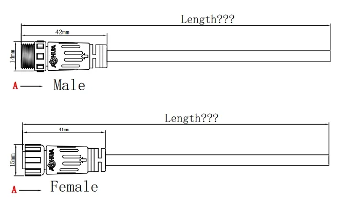 2Pin 3Pin 4Pin 5Pin 6Pin 7Pin 8Pin M12 Circular Pre-Wire Male And Female Socket With 18/20/ 22/24 AWG Cable - image 5