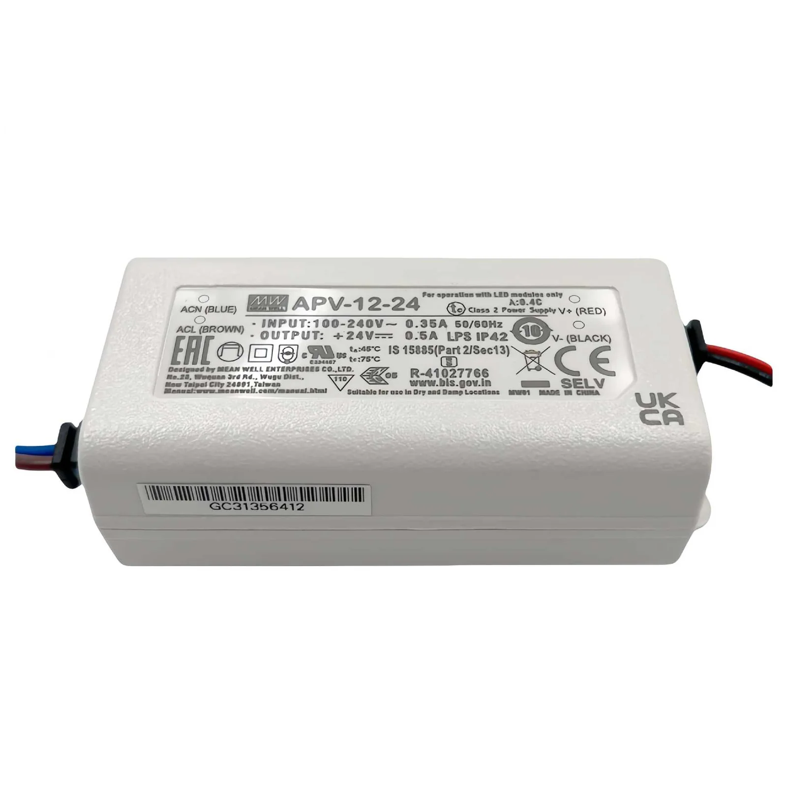 MEAN WELL APV-12 Series 12W LED Driver – Compact, Constant Voltage, IP42 - image 5