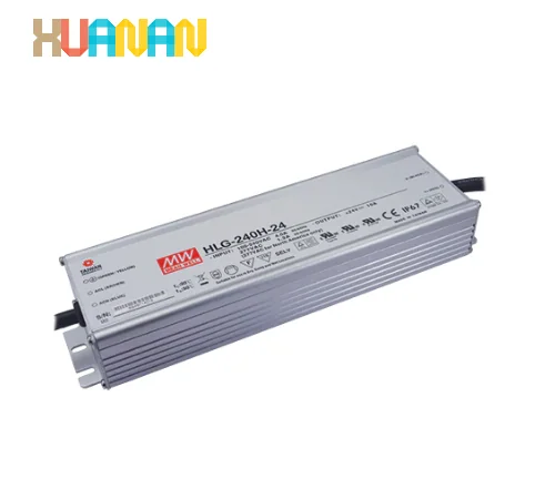 MEAN WELL HLG-240H-24A 240W 24V LED Driver – IP65, PFC, 7-Year Warranty