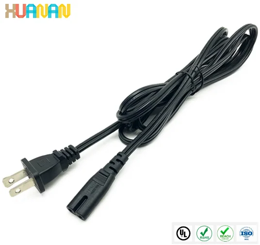USA IEC 60320 UL Listed NEMA 1-15P 5-15P TO C7 C13 Power Cord AC Power Cables