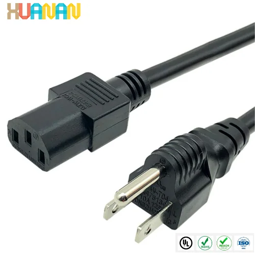 USA IEC 60320 UL Listed NEMA 1-15P 5-15P TO C7 C13 Power Cord AC Power Cables - image 2