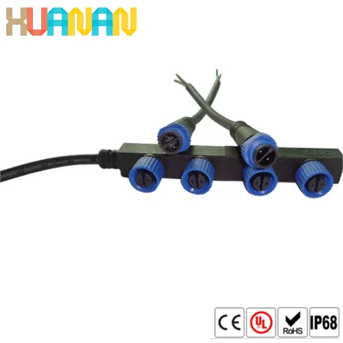 Nylon F Shape PA66 M15 Multi Pin Waterproof Connectors