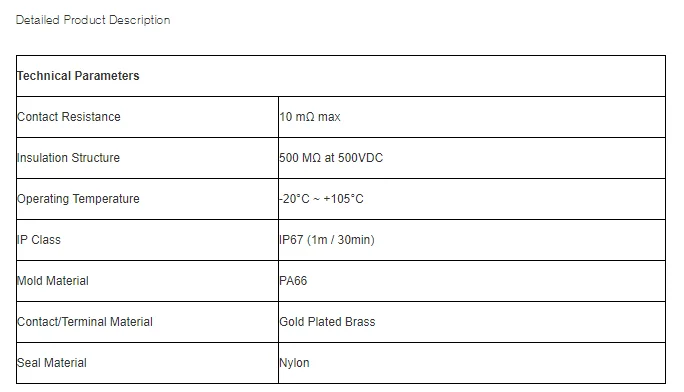 Nylon F Shape PA66 M15 Multi Pin Waterproof Connectors - image 5