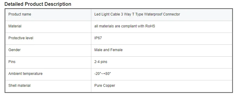 Plastic 3 way waterproof 2pin 3pin 4pin 5pin splitter cables T connectors for power - image 6