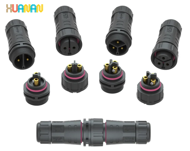 2pin 3pin 4pin M25 Assembly Screw Fixing Type LED Electrical Landscape Light Grow Lighting Cable Connectors