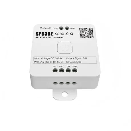SP638E SPI RGB LED Controller – 600 Pixels, App & Remote Control