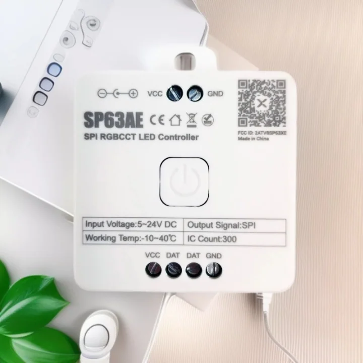 SP63AE RGBCCT LED Controller – 5-Channel, App & Remote Control
