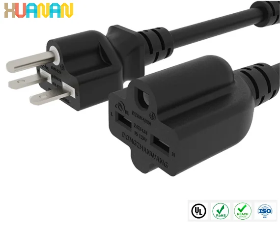 UL/cUL Listed USA NEMA 6-15 Extension Cord Extension Cables