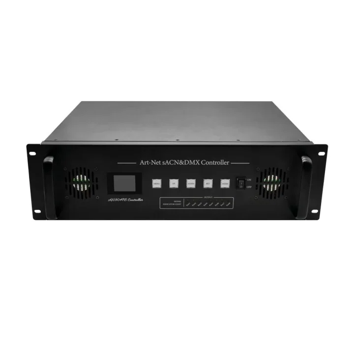 XXA-AN804PS 3U Rack-Mount ArtNet LED Controller – 8 Ports, 680 Pixels/Port