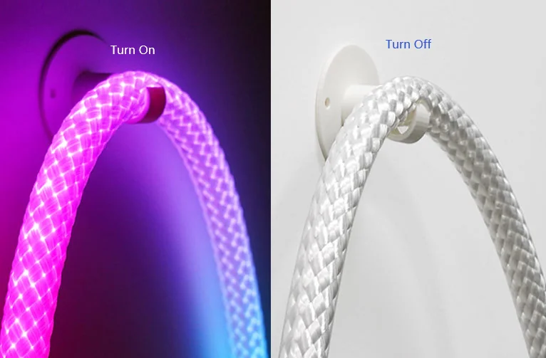 XXA-TZBZ 5V 360° Illuminated Circular LED Mesh System Weatherproof RGB Neon Flex with Dynamic Woven Lighting Effects - image 5